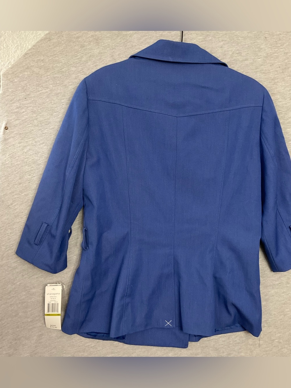 Sharagano Blue Double-Breasted Jacket - Picture 3 of 6